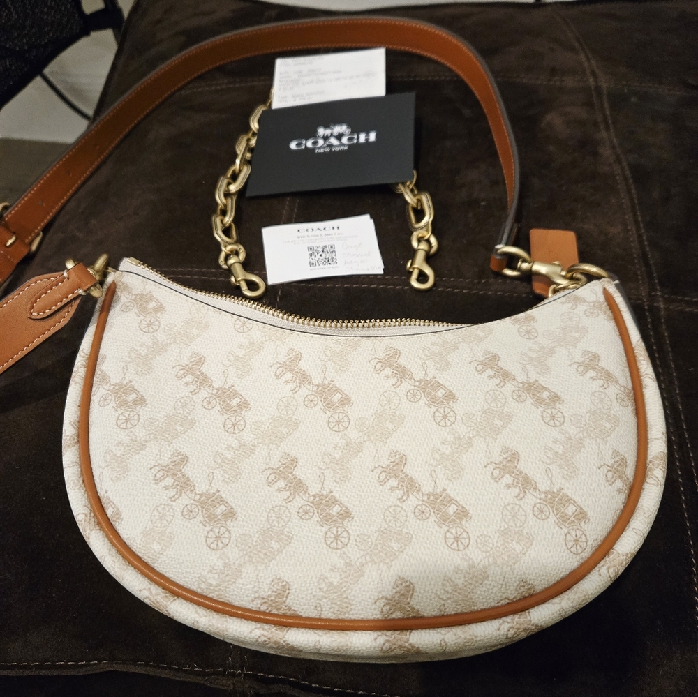 Coach Mira Shoulder Bag With Horse And Carriage Print, style number CM584. - Picture 1 of 13